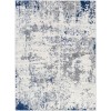 Livabliss Sunderland SUN2319 Medium Gray White Area Rug 5 ft. 3 in. X 7 ft. 3 in. Rectangle