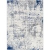 Livabliss Sunderland SUN2319 Medium Gray White Area Rug 6 ft. 7 in. X 9 ft. Rectangle