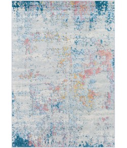 Livabliss Sunderland SUN2334 Teal Dusty Coral Area Rug 5 ft. 3 in. Round