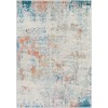 Livabliss Sunderland SUN2335 Teal Pale Blue Area Rug 5 ft. 3 in. Round