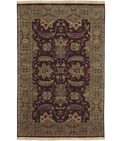 Surya Taj Mahal TJ41 Burgundy Grass Green Area Rug 8 ft. Round