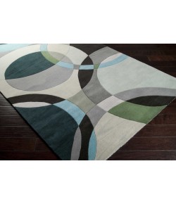 Livabliss Forum FM7157 Dark Green Ivory Area Rug 9 ft. 9 in. Round