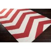 Surya Frontier FT274 Bright Orange White Area Rug 2 ft. X 3 ft. Rectangle