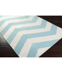 Surya Frontier FT277 Aqua White Area Rug 2 ft. 6 in. X 8 ft. Runner