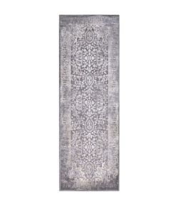 Livabliss Tibetan TBT2300 Charcoal Ivory Area Rug 2 ft. 7 in. X 10 ft. Runner