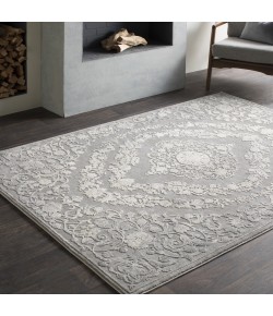 Livabliss Tibetan TBT2301 Medium Gray Charcoal Area Rug 7 ft. 10 in. Round