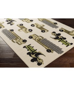 Surya Tic Tac Toe TCT6005 Ivory Dark Green Area Rug 7 ft. 6 in. X 9 ft. 6 in. Rectangle