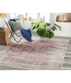 Livabliss Tahmis THI2703 Dark Blue Brick Red Area Rug 5 ft. 3 in. X 7 ft. 3 in. Rectangle