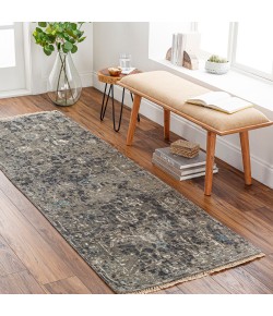 Surya Theodora THO3011 Charcoal Ice Blue Area Rug 2 ft. 6 in. X 8 ft. Runner