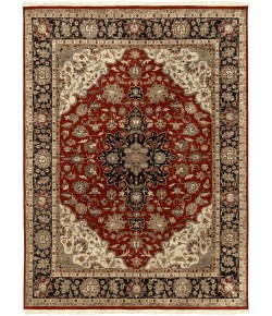 Surya Taj Mahal TJ2000 Dark Red Black Area Rug 8 ft. Round