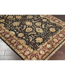 Surya Taj Mahal TJ6576 Black Dark Brown Area Rug 8 ft. Round