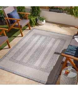 Livabliss Tuareg TRG2302 Tan Pale Blue Area Rug 5 ft. 3 in. X 7 ft. Rectangle