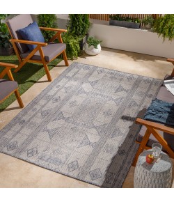 Livabliss Tuareg TRG2306 Tan Pale Blue Area Rug 5 ft. 3 in. X 7 ft. Rectangle