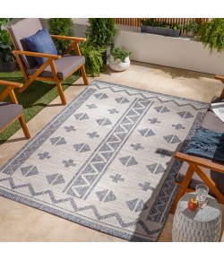 Livabliss Tuareg TRG2310 Tan Pale Blue Area Rug 5 ft. 3 in. X 7 ft. Rectangle