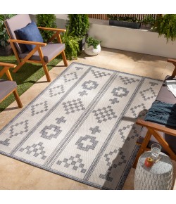 Livabliss Tuareg TRG2318 Tan Pale Blue Area Rug 5 ft. 3 in. X 7 ft. Rectangle