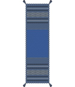 Livabliss Trenza TRZ3003 Navy Dark Blue Area Rug 2 ft. 6 in. X 8 ft. Runner