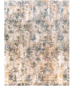 Livabliss Tuscany TUS2301 Metallic - Gold Bright Blue Area Rug 7 ft. 10 in. Square