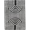 Livabliss Urban Shag USG2318 Black White Area Rug 5 ft. 3 in. X 7 ft. 3 in. Rectangle