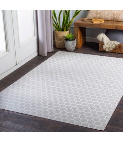 Livabliss Vinilo VNL2308 Cream Medium Gray Area Rug 6 ft. 6 in. X 8 ft. 2 in. Rectangle