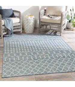 Livabliss Veranda VRD2307 Dark Blue Taupe Area Rug 6 ft. 7 in. X 9 ft. Rectangle