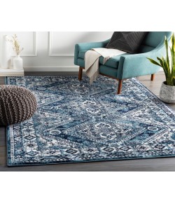 Livabliss Wanderlust WNL2313 Aqua Navy Area Rug 6 ft. 7 in. X 9 ft. Rectangle