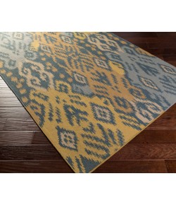 Surya Wanderer WRR2004 Teal Camel Area Rug 4 ft. X 6 ft. Rectangle