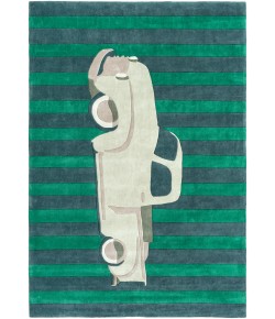 Surya Young Life YGL7014 Beige Deep Teal Area Rug 8 ft. X 11 ft. Rectangle