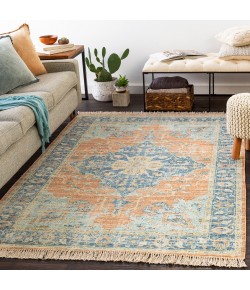 Surya Zainab ZAI2301 Sky Blue Burnt Orange Area Rug 8 ft. 10 in. X 12 ft. Rectangle