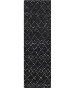 Surya Zara ZAR2305 Black Charcoal Area Rug 2 ft. 6 in. X 8 ft. Runner
