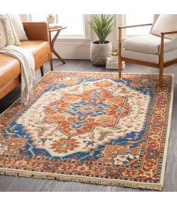Surya Zeus ZEU8002 Burnt Orange Sky Blue Area Rug 2 ft. X 3 ft. Rectangle