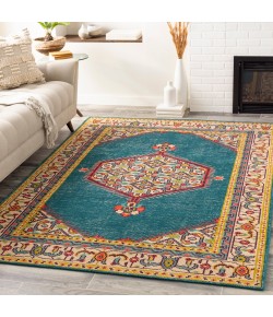 Surya Zahra ZHA4052 Teal Bright Red Area Rug 5 ft. 6 in. X 8 ft. 6 in. Rectangle