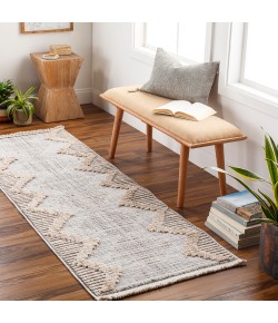 Livabliss Zaragoza ZRZ2300 Medium Gray Light Beige Area Rug 2 ft. 7 in. X 7 ft. 3 in. Runner