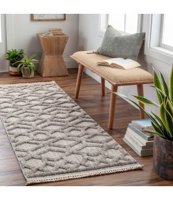 Livabliss Zaragoza ZRZ2304 Light Gray Medium Gray Area Rug 2 ft. 7 in. X 7 ft. 3 in. Runner