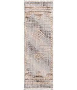 Livabliss Zaragoza ZRZ2305 Medium Gray Light Beige Area Rug 2 ft. 7 in. X 7 ft. 3 in. Runner