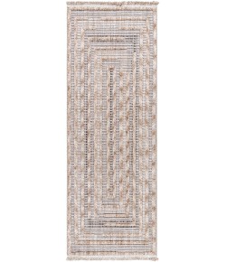 Livabliss Zaragoza ZRZ2315 Medium Gray Light Beige Area Rug 2 ft. 7 in. X 7 ft. 3 in. Runner