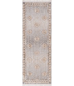 Livabliss Zaragoza ZRZ2318 Light Beige Charcoal Area Rug 2 ft. 7 in. X 7 ft. 3 in. Runner
