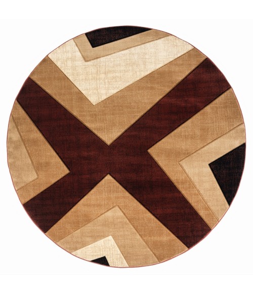 United Weavers Bristol Burgundy 2050-10034 7 ft. 10 in. Round Round Rug