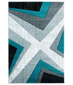 United Weavers Bristol Turquoise 2050-10069 2 ft. 7 in. X 7 ft. 4 in. Rectangle Rug
