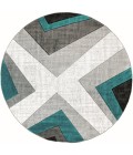 United Weavers Bristol Turquoise 2050-10069 7 ft. 10 in. Round Round Rug