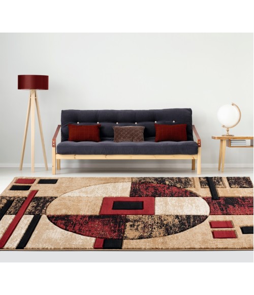 United Weavers Bristol Burgundy 2050-10134 5 ft. 3 in. X 7 ft. 6 in. Rectangle Rug
