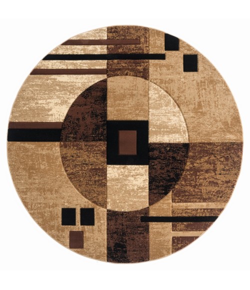 United Weavers Bristol Brown 2050-10150 7 ft. 10 in. Round Round Rug