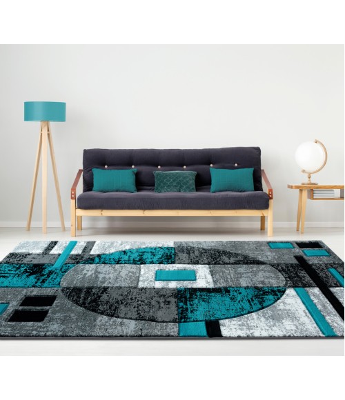 United Weavers Bristol Turquoise 2050-10169 2 ft. 7 in. X 7 ft. 4 in. Rectangle Rug