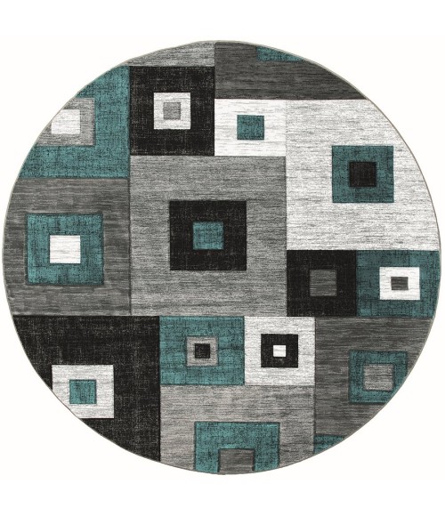 United Weavers Bristol Turquoise 2050-10269 7 ft. 10 in. Round Round Rug
