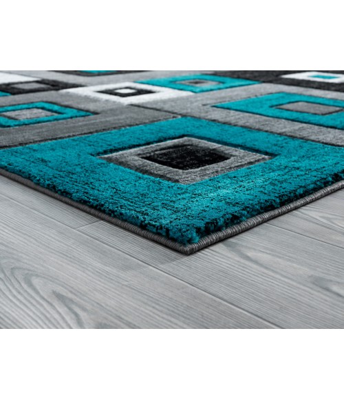 United Weavers Bristol Turquoise 2050-10269 2 ft. 7 in. X 7 ft. 4 in. Rectangle Rug