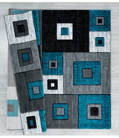 United Weavers Bristol Turquoise 2050-10269 2 ft. 7 in. X 7 ft. 4 in. Rectangle Rug