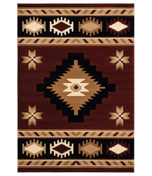 United Weavers Bristol Burgundy 2050-10434 5 ft. 3 in. X 7 ft. 6 in. Rectangle Rug