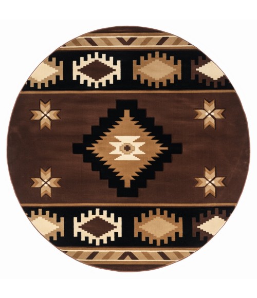 United Weavers Bristol Brown 2050-10450 7 ft. 10 in. Round Round Rug