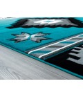 United Weavers Bristol Turquoise 2050-10469 5 ft. 3 in. X 7 ft. 6 in. Rectangle Rug