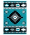 United Weavers Bristol Turquoise 2050-10469 5 ft. 3 in. X 7 ft. 6 in. Rectangle Rug