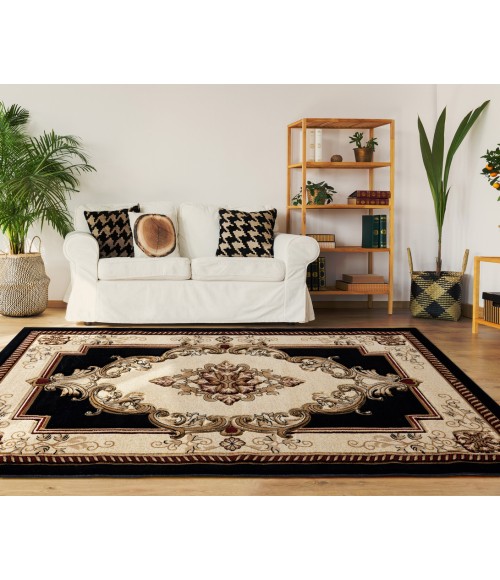 United Weavers Bristol Black 2050-10570 7 ft. 10 in. Round Round Rug